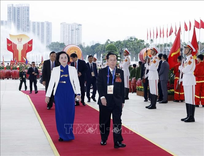 Phó Thủ tướng Phạm Thị Thanh Trà đến dự Đại hội Thi đua yêu nước toàn quốc lần thứ XI. Ảnh: Thống Nhất/TTXVN