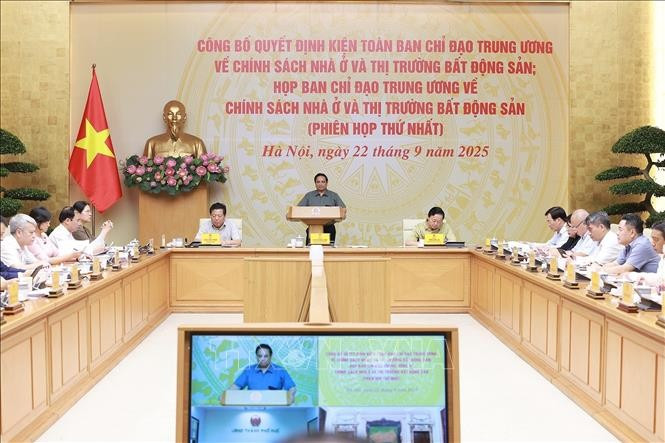 Thủ tướng Phạm Minh Chính chủ trì phiên họp lần thứ nhất của Ban Chỉ đạo Trung ương về chính sách nhà ở và thị trường bất động sản. Ảnh: Dương Giang/TTXVN Thủ tướng Phạm Minh Chính chủ trì phiên họp lần thứ nhất của Ban Chỉ đạo Trung ương về chính sách nhà ở và thị trường bất động sản. Ảnh: Dương Giang/TTXVN