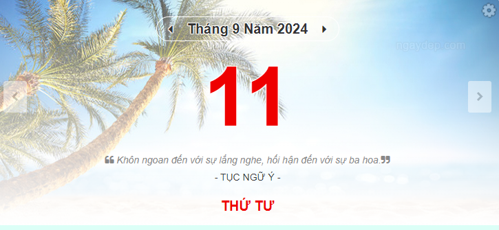 Lịch âm 11/9 - Xem lịch âm ngày 11/9