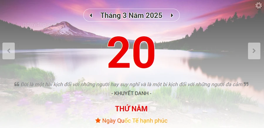 Lịch âm 20/3 - Xem lịch âm ngày 20/3