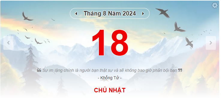 Lịch âm 18/8 - Xem lịch âm ngày 18/8