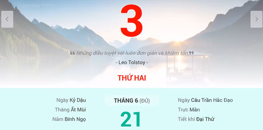 Lịch âm 3/8 - Xem lịch âm ngày 3/8