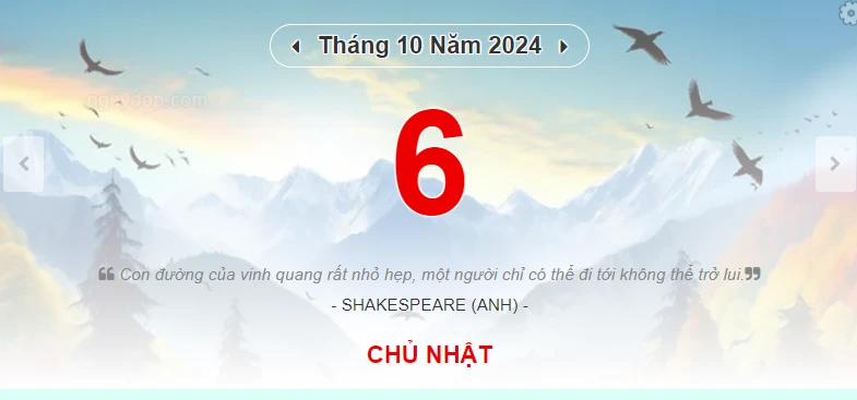  Lịch âm 6/10 - Xem lịch âm ngày 6/10