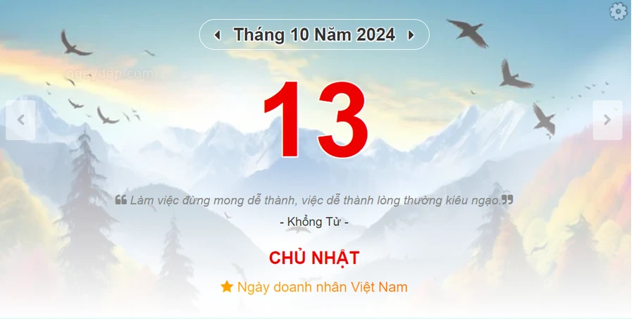 Lịch âm 13/10 - Xem lịch âm ngày 13/10