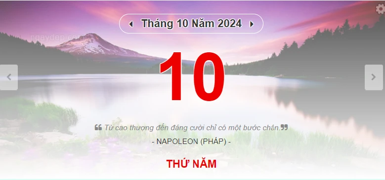 Lịch âm 10/10 - Xem lịch âm ngày 10/10