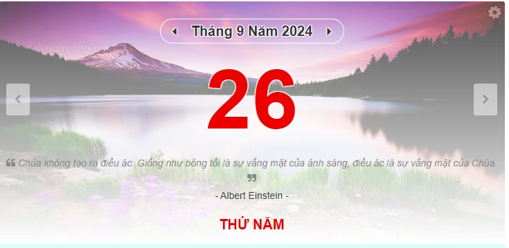 Lịch âm 26/9 - Xem lịch âm ngày 26/9