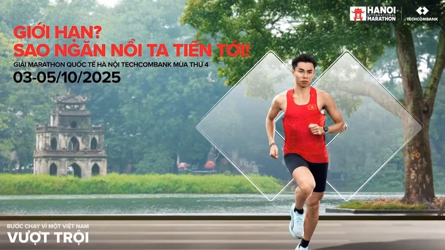 Bứt phá giới hạn, khẳng định bản lĩnh – cùng hòa nhịp tại Hanoi Marathon Techcombank 2025. Ảnh: Techcombank.