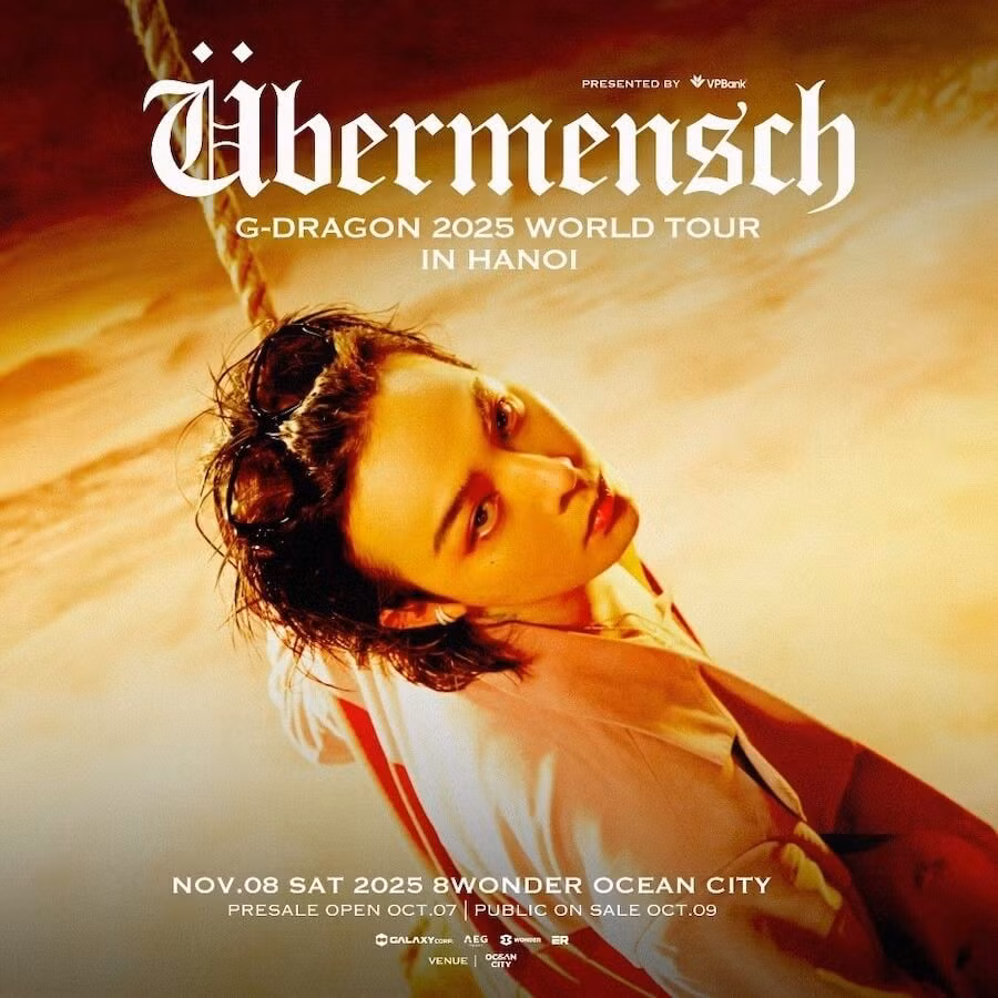Vé G-DRAGON 2025 WORLD TOUR [Übermensch] IN HANOI 'bốc hơi' cả 3 ngày mở bán: Cơn sốt chưa từng có, fan Việt dậy sóng săn vé