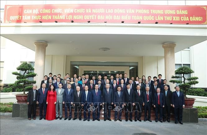 Tổng Bí thư Tô Lâm và các đại biểu. Ảnh: Thống Nhất/TTXVN Tổng Bí thư Tô Lâm và các đại biểu. Ảnh: Thống Nhất/TTXVN