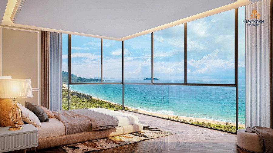 Chủ nhân căn hộ Newtown Diamond có thể ngắm nhìn bãi biển Mỹ Khê tuyệt đẹp từ chính tổ ấm của mình. Chủ nhân căn hộ Newtown Diamond có thể ngắm nhìn bãi biển Mỹ Khê tuyệt đẹp từ chính tổ ấm của mình.