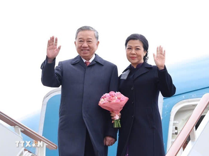 Tổng Bí thư Tô Lâm và Phu nhân rời Moskva, lên đường thăm Belarus. (Ảnh: Thống Nhất/TTXVN). 4-6577.jpg