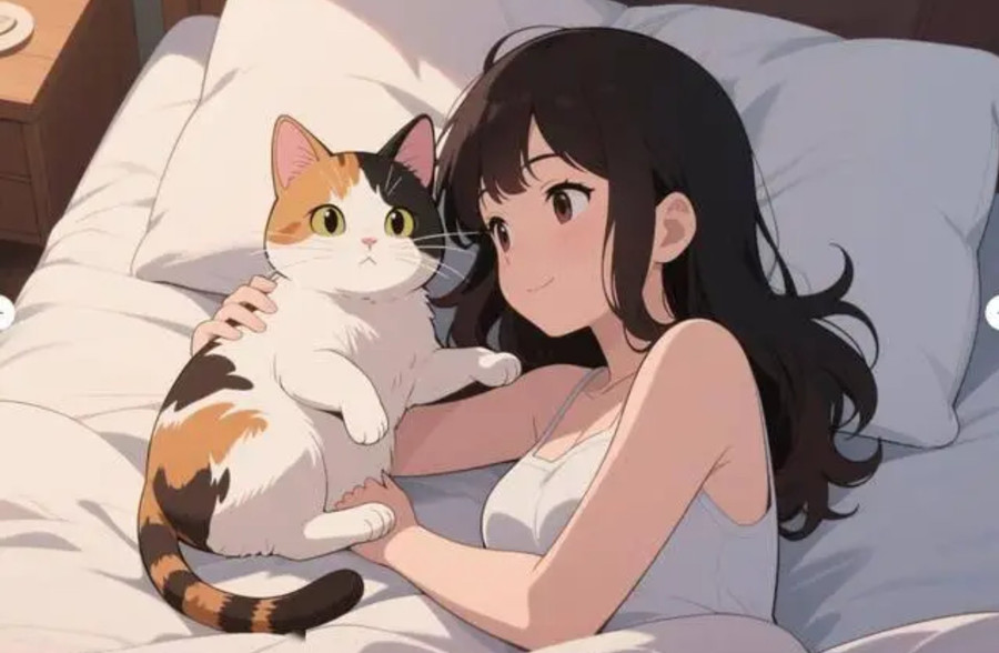 Ngủ cùng mèo dễ gây ra các vấn đề về đường hô hấp. (Ảnh: ITN)