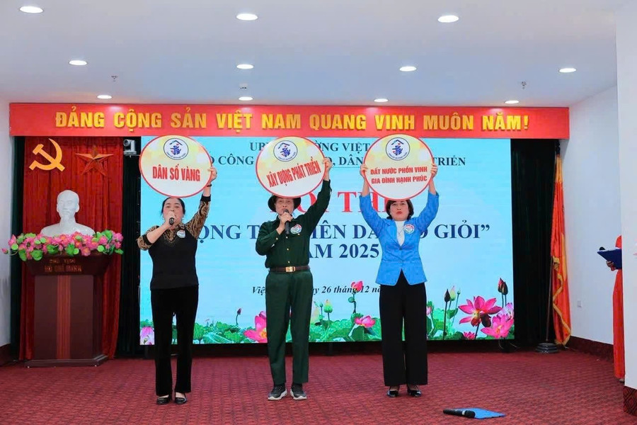 Hội thi “cộng tác viên Dân số giỏi” ở phường Việt Hưng, Hà Nội tổ chức đúng ngày Dân số Việt Nam 26/12