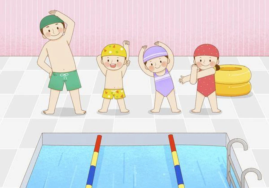 Cha mẹ không nên cho trẻ xuống nước trước khi thực hiện các bài khởi động. (Ảnh: ITN).