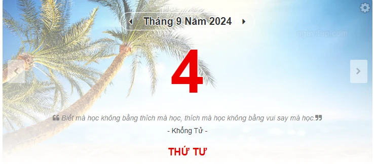 Lịch âm 4/9 - Xem lịch âm ngày 4/9