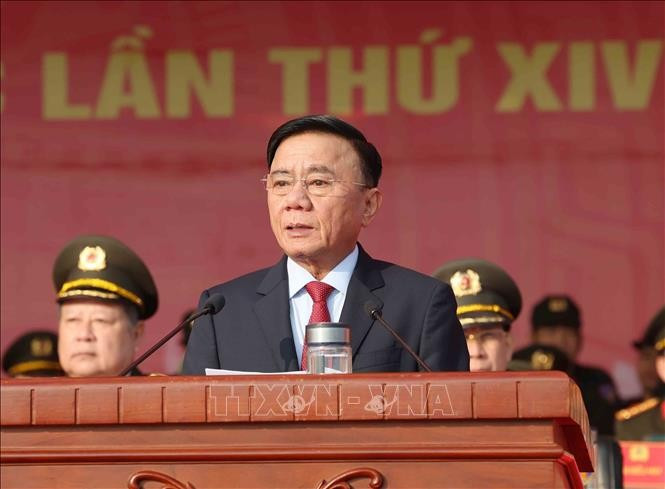 Đồng chí Trần Cẩm Tú, Uỷ viên Bộ Chính trị, Thường trực Ban Bí thư phát biểu chỉ đạo. Ảnh: Phương Hoa/TTXVN