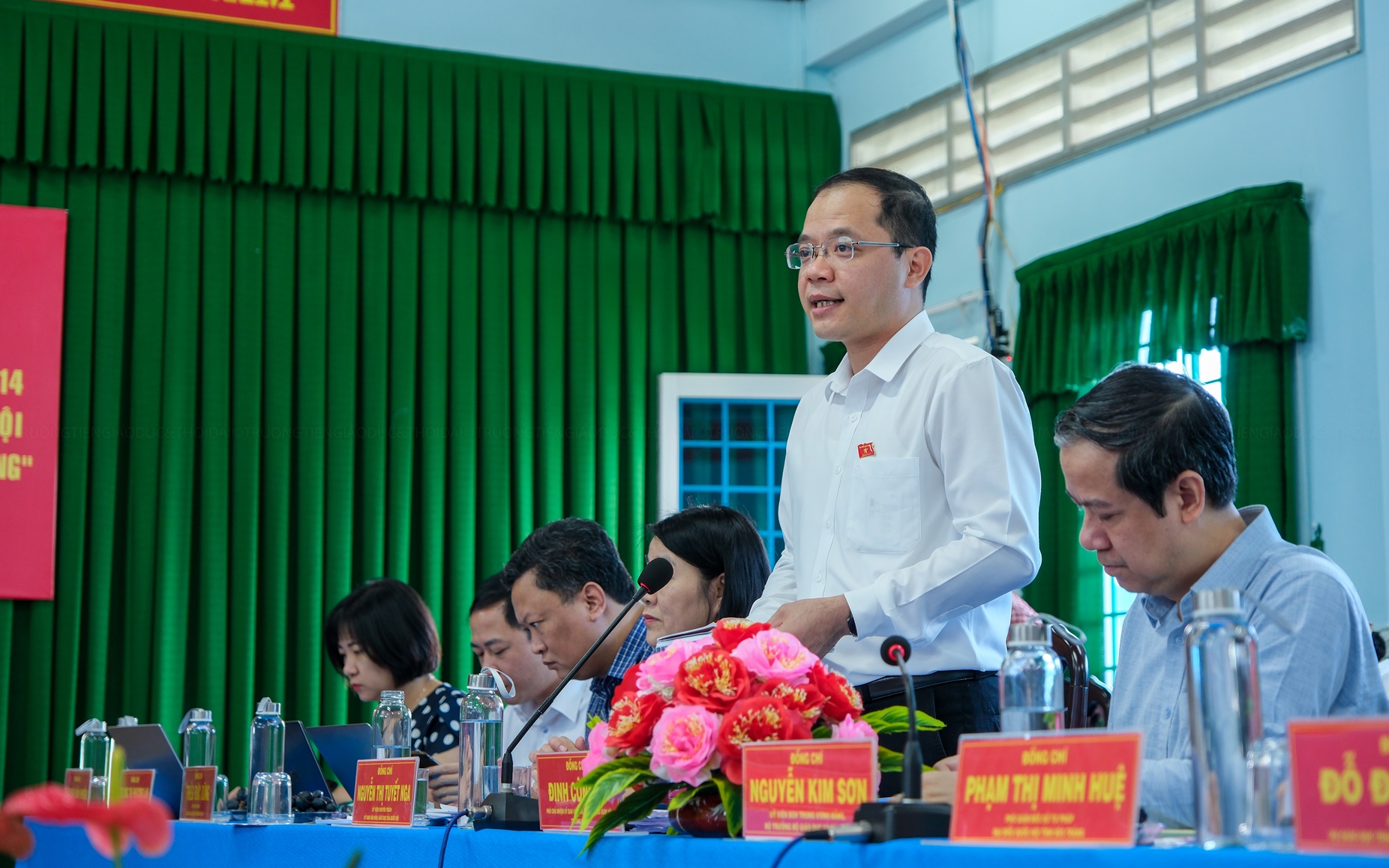 Đồng chí Đinh Công Sỹ - Phó Chủ nhiệm Ủy ban Văn hóa, Giáo dục của Quốc hội phát biểu tại buổi làm việc. Đồng chí Đinh Công Sỹ - Phó Chủ nhiệm Ủy ban Văn hóa, Giáo dục của Quốc hội phát biểu tại buổi làm việc.