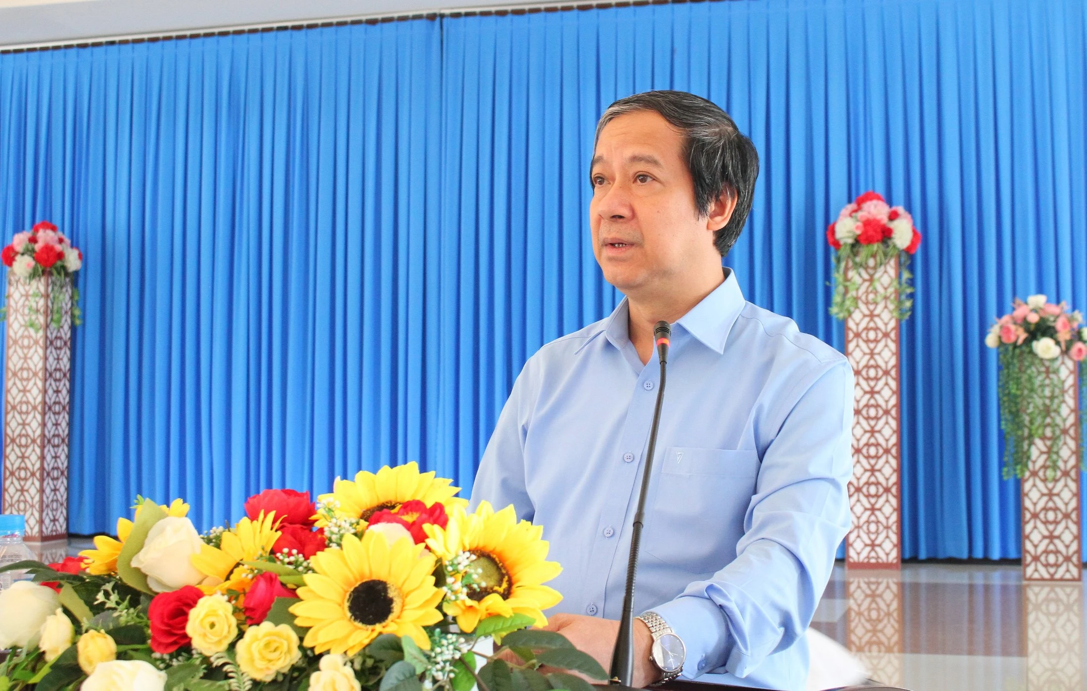 Bộ trưởng Nguyễn Kim Sơn phát biểu kết luận buổi làm việc.