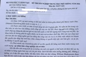 Gợi ý đáp án môn Ngữ văn Kỳ thi tốt nghiệp THPT năm 2026