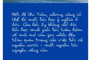 Thông điệp tích hợp đa ngành trong đề thi Toán