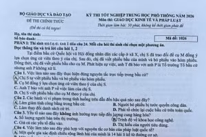 Gợi ý đáp án môn Giáo dục Kinh tế và Pháp luật Kỳ thi tốt nghiệp THPT năm 2026
