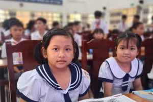 Học sinh tiểu học tại tỉnh Tây Ninh. Ảnh: Lâm Ngọc