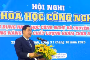 TS.BS.CKII Vũ Trí Thanh – Giám đốc Bệnh viện Đa khoa Thủ Đức phát biểu tại hội nghị.