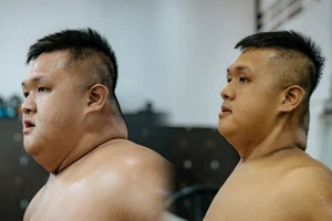 Hình ảnh trước và sau giảm cân của Nguyễn Tấn Nhân.