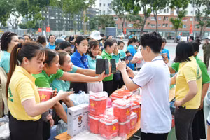 Tổng lượng rác thu gom được khoảng 300kg, chủ yếu là nhựa và giấy. 