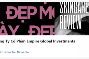 Công ty Cổ phần Empire Global Investments bị phạt 106 triệu đồng.