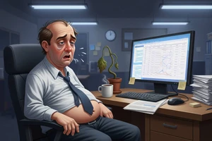 Đàn ông ở độ tuổi trung niên có bụng to vì nhiều lý do. 