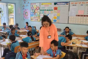 Cô Phạm Minh Thụy Bửu Kim - Tổ trưởng tổ 4+5 - Trường Tiểu học Phan Thanh 1. 