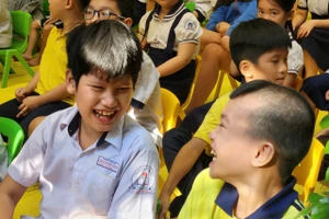 Học sinh tại Chùa Kỳ Quang 2 (phường Gò Vấp, TPHCM).