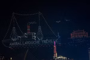 Hình ảnh drone trong Lễ hội Sông nước TPHCM lần thứ hai, tháng 6/2024. 