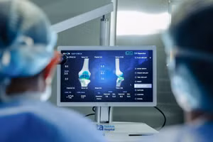 Phần mềm tích hợp AI chuyên dụng của Robot CUVIS-Joint giúp bác sĩ lập kế hoạch mổ và dễ dàng tinh chỉnh kế hoạch mổ với hình ảnh 3D.