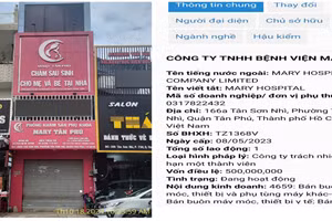 Một người đang tham gia thực hành khám, chữa bệnh tại Bệnh viện Từ Dũ khám, chữa bệnh chui. 