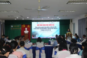 Hội thảo diễn ra tại Phân hiệu Học viện Phụ nữ Việt Nam (TPHCM). Ảnh: L.N
