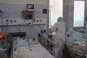 Bệnh nhân nhập viện điều trị bệnh Covid-19, năm 2021. 