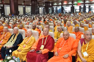 Các đại biểu tham dự lễ Bế mạc Vesak Liên Hợp Quốc năm 2025. (Ảnh: Việt Dũng)