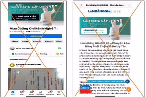 Hình ảnh trang mạng xã hội giới thiệu dịch vụ làm giả chứng chỉ hành nghề khám, chữa bệnh. 