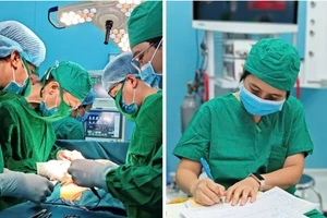 Ekip thực hiện ca phẫu thuật. (Ảnh: SYT)