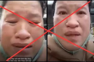 Thông tin người phụ nữ livestream là lừa đảo. (Ảnh cắt từ clip)