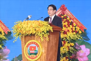 Chủ tịch nước Lương Cường phát biểu.