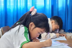 Học sinh Trường Tiểu học An Phú (phường An Phú, TPHCM).