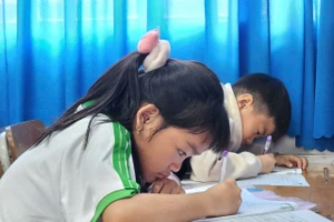 Học sinh Trường Tiểu học An Phú (phường An Phú, TPHCM).