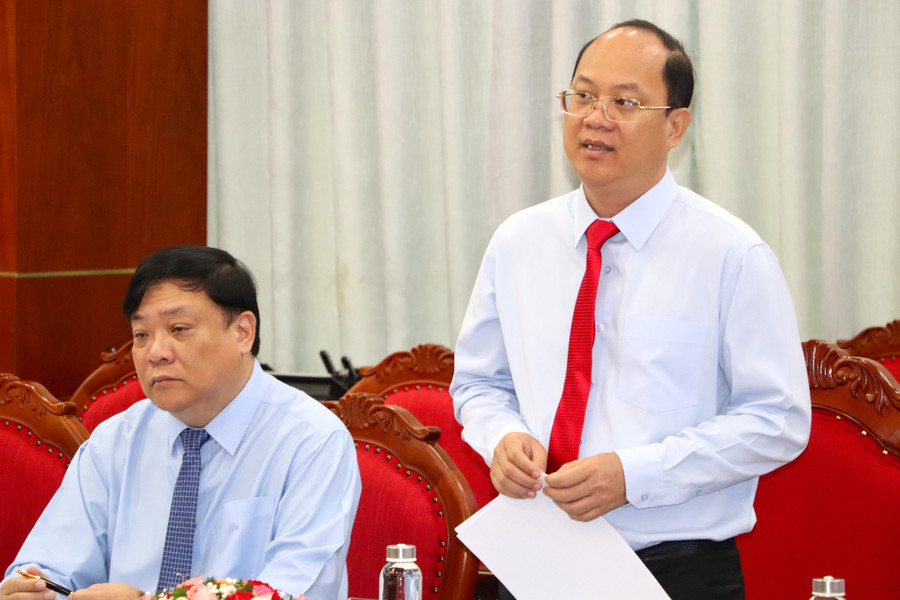 Bí thư Tỉnh ủy Cà Mau Nguyễn Hồ Hải phát biểu tại buổi lễ. ki-ket-4.jpg