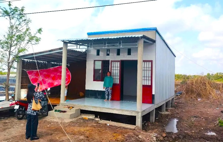 Một căn nhà thuộc Chương trình xóa nhà tạm, nhà dột nát xây được dựng hoàn thiện. xoa-nha-tam-8.jpg