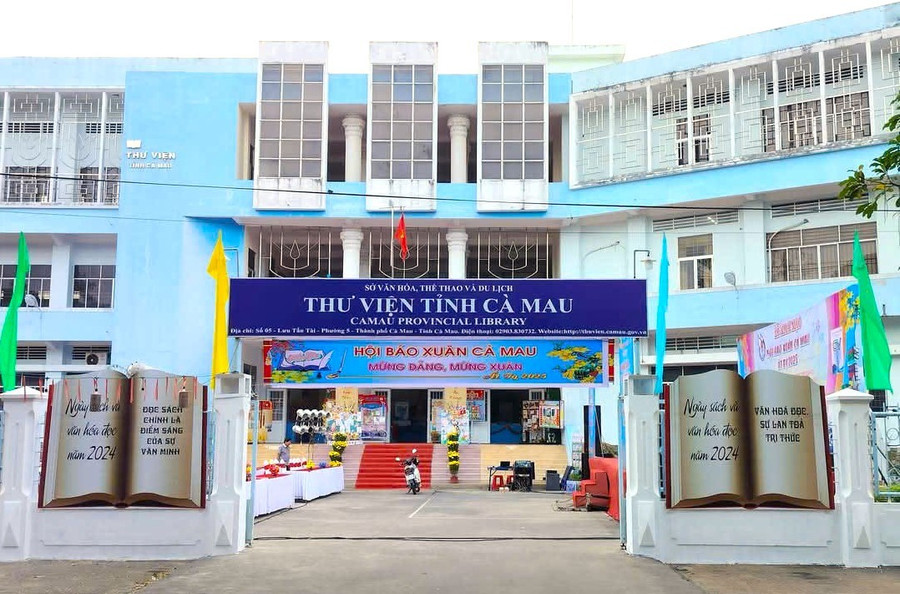 Trụ sở Thư viện tỉnh Cà Mau hiện tại. (Ảnh: Q.M)