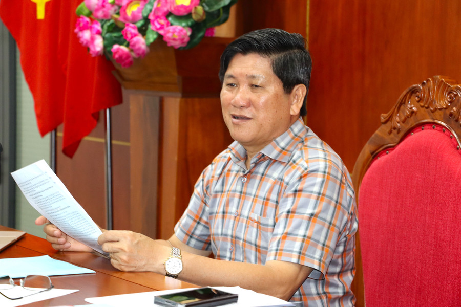 Ông Lê Văn Sử, Phó Chủ tịch UBND tỉnh Cà Mau phát biểu tại cuộc họp. iuu-3.jpg