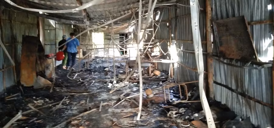 Hiện trường vụ cháy.